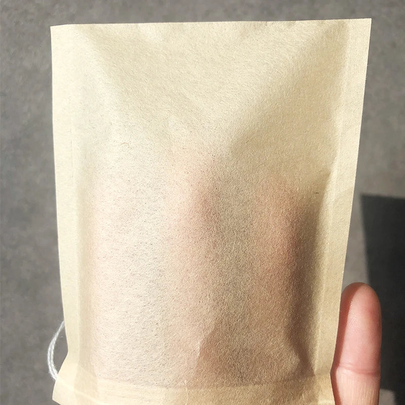 100Pcs Teabags Biodegradable Paper Tea Bag Drawstring Eco-Friendly  Filter Empty Tea Bags  Loose Leaf Tea Powder Herbal Medicine