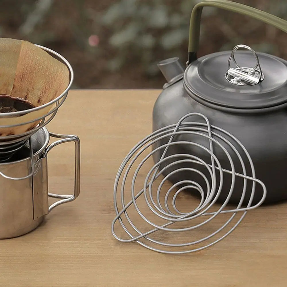 Coffee Ground Outdoor Tools Stainless Steel Funnel Filter Cup Coffee Filter Cup Coffee Filter Holder Coffee Drip Rack
