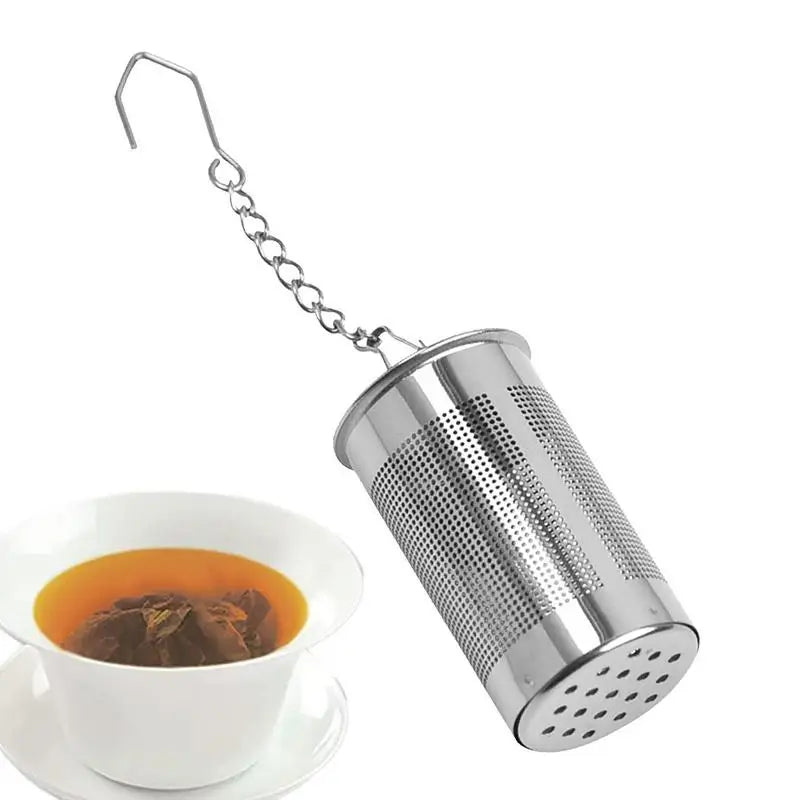 304 Stainless Steel Tea Strainers Set Extra Fine Mesh Tea Infuser For Loose Tea - Updated Slim Threaded Lid For Black Tea
