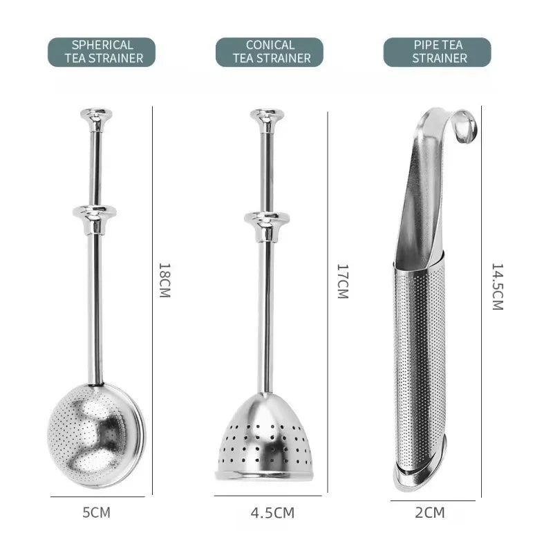 Tea Strainer Stainless Steel Tea Infuser Mesh Tea Ball Infuser Filter Reusable Loose Leaf Strainer Bag Brew Herb Tea Accessories